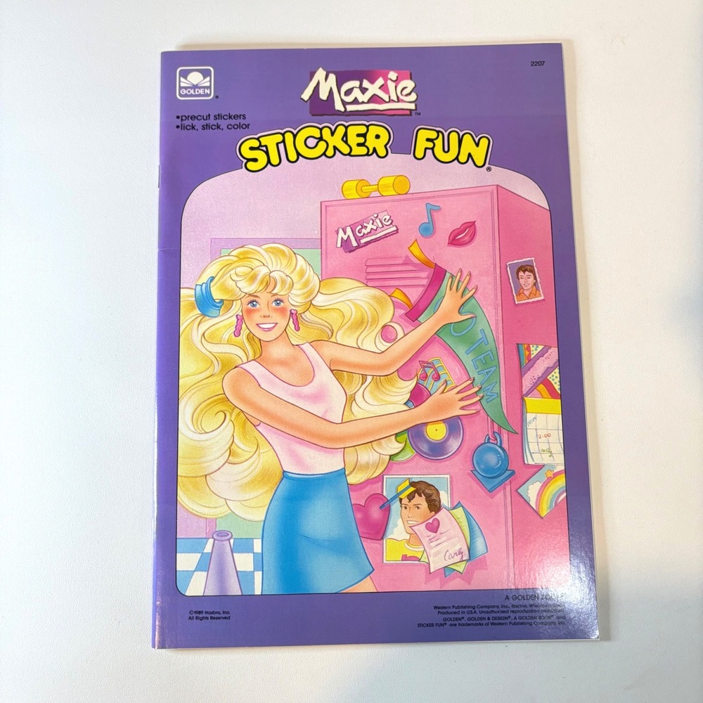 Vintage 1989 Maxie Sticker Fun Book Golden Hasbro 2207 Unused 80s Activity